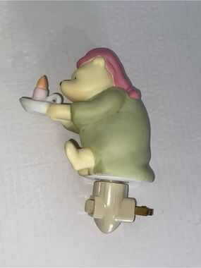 Disney Classic Winnie the Pooh Ceramic Plug-In Night Light, Pooh in Nightshirt